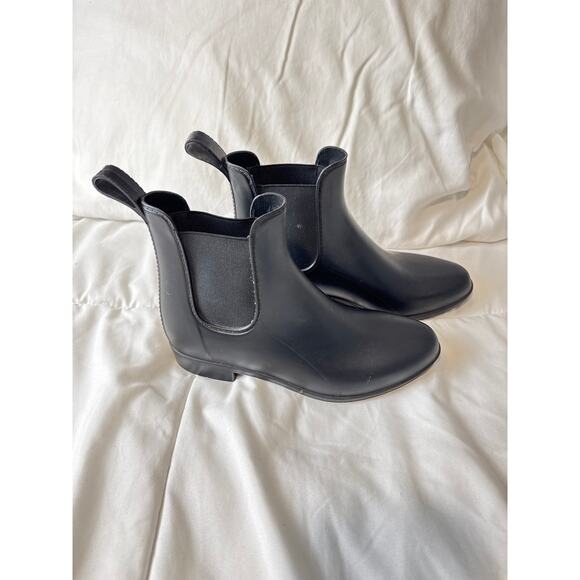 Mercantile Black Chelsea Rain Boots Women’s Size 7 Waterproof Ankle Booties - Picture 4 of 7